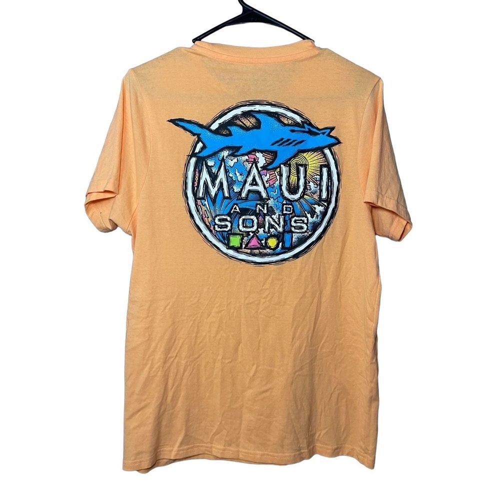 Maui and Sons Orange Tshirt Size Medium - Picture 1 of 4
